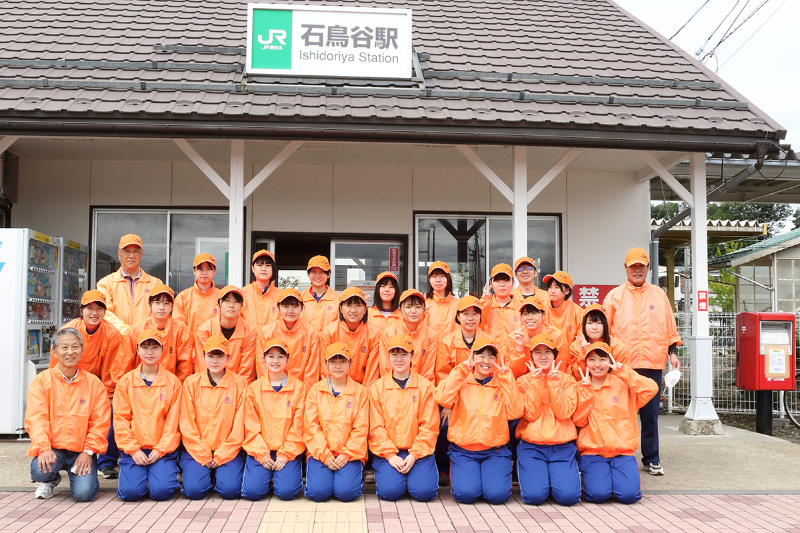 花北青雲高等学校との合同清掃